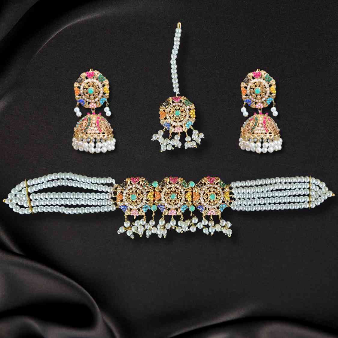 Nuratan Choker Set with Jhumkas NCS-33