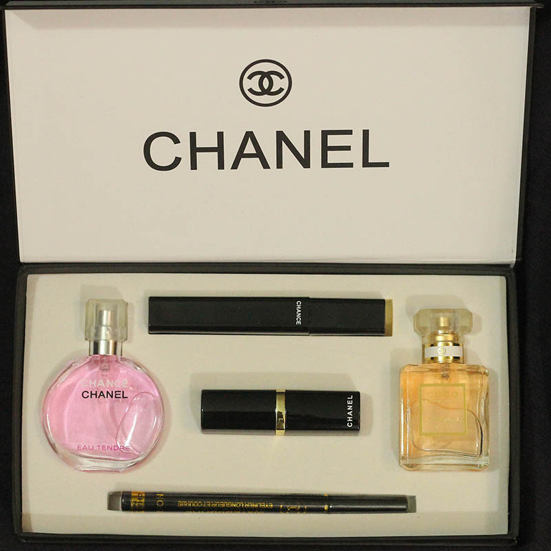 Chanel 5 In 1 Gift Set Makeup Perfume Box