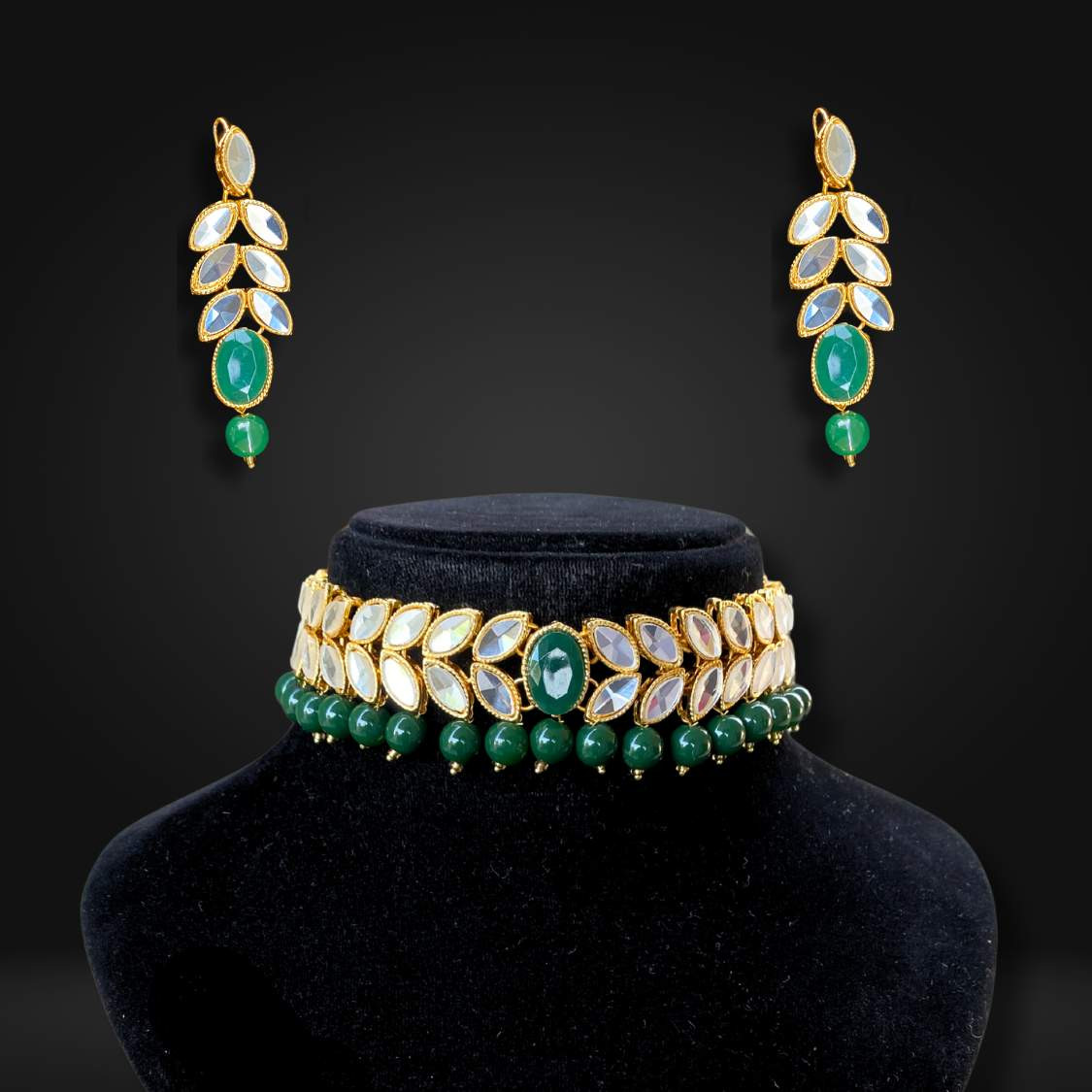 Uncut Kundan Back Meenakari Set UMC-1