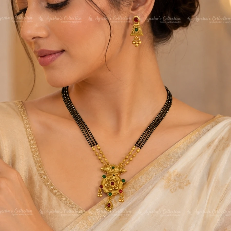 Rajwardi Long Mala Set